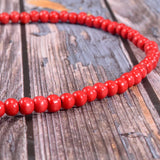 African Wood Statement Bib Collar Necklace