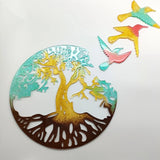 Silicone Resin Mold Tree Birds Pattern Craft Tool