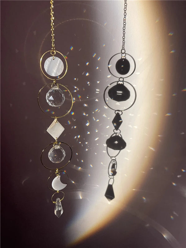 Moon Shells Crystal Ball Suncatcher Home Party Decor Sun Rainbow Maker