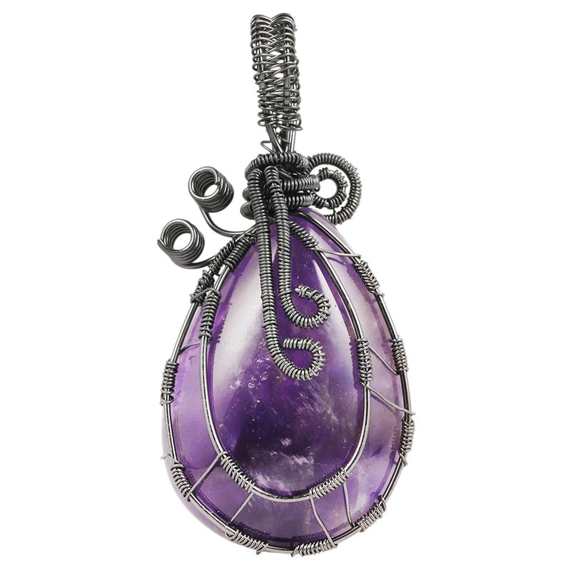 Amethyst Crystal Stone Pendant for Jewelry Making