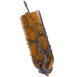 Tree Of Life Crystal Stone Pendant Sword Shape Amulet Jewelry Making DIY