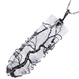 Tree Of Life Crystal Stone Pendant Sword Shape Amulet Jewelry Making DIY