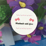 Pink Bow-Knot Pattern Sticker Labels 300Pcs