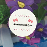 Pink Bow-Knot Pattern Sticker Labels 300Pcs