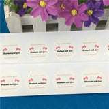 Pink Bow-Knot Pattern Sticker Labels 300Pcs