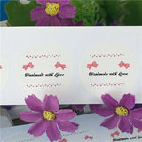 Pink Bow-Knot Pattern Sticker Labels 300Pcs