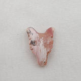 Rhodonite Wolf Head Pendant Bead Natural Stone Carved Animal Necklace