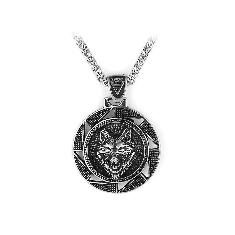 Wolf Necklace Stainless Steel Waterproof Male Necklaces Lightweight Pendant