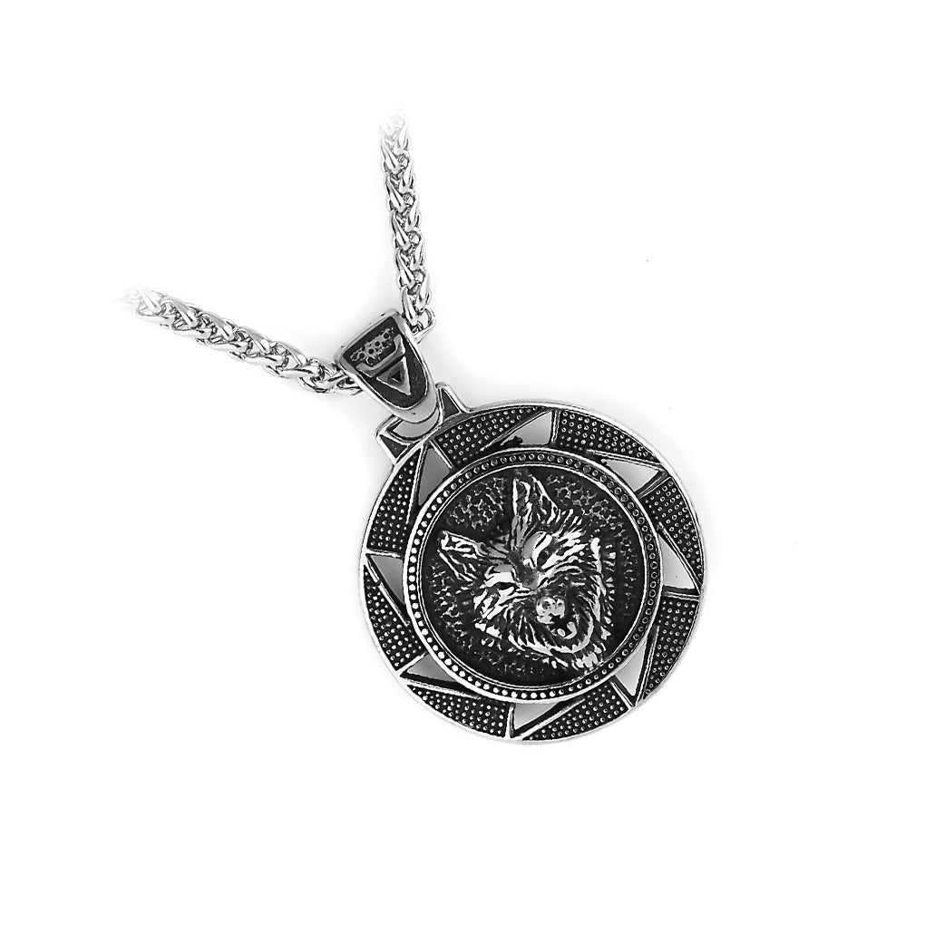 Wolf Necklace Vintage Lightweight Chain Pendant Punk Jewelry for Men