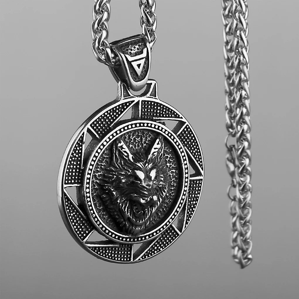 Wolf Necklace Vintage Lightweight Chain Pendant Punk Jewelry for Men