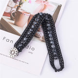 Women Bracelets Round Stone Leather Wrap Beaded Cuff Jewelry