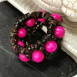 Bohemian Wood Beads Bracelet for Women Charm Jewelry Gift