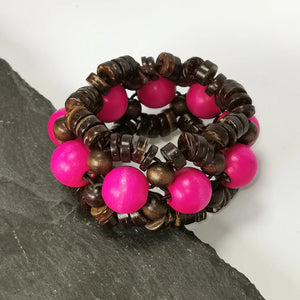 Bohemian Wood Beads Bracelet for Women Charm Jewelry Gift