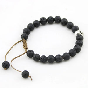 Skull Elements Lava Beads Bracelets 8mm