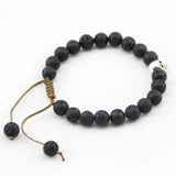 Skull Elements Lava Beads Bracelets 8mm