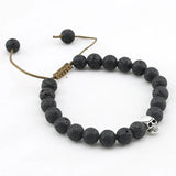 Skull Elements Lava Beads Bracelets 8mm