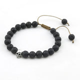Skull Elements Lava Beads Bracelets 8mm