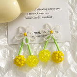 Crochet Beading Flower Cherry Charms 10pcs