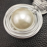 Wire Simulated Pearl Necklace for Women Jewelry