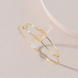 Quartz Stone Women's Bangle Cuff Bracelet