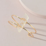 Quartz Stone Women's Bangle Cuff Bracelet