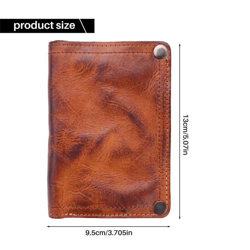 Cow Leather Mens Wallets Retro Leather Money Clips