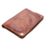 Cow Leather Mens Wallets Retro Leather Money Clips