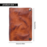 Cow Leather Mens Wallets Retro Leather Money Clips