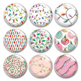 X-Mas Christmas Colorful Lights Glass Cabochons DIY Jewelry Making