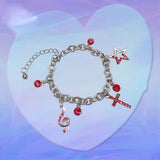 Y2k Accessories Sweet Cross Star Notes Charms Bracelets