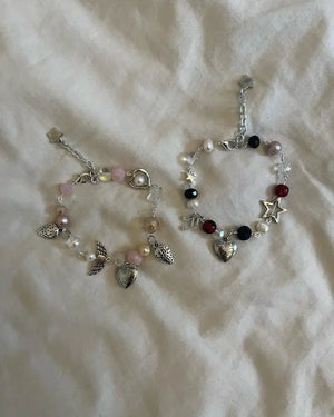 Y2k Pearl Bracelet Locket Beaded Bracelet