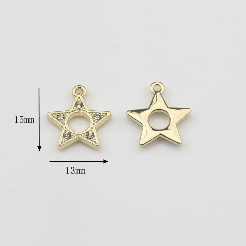10pcs Zinc Alloy Hollow Flower Heart Charms for DIY Jewelry Making