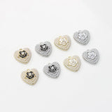 Heart Flower Charms for DIY Earrings Bracelets Jewelry Making
