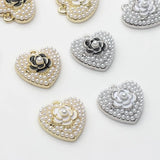 Heart Flower Charms for DIY Earrings Bracelets Jewelry Making