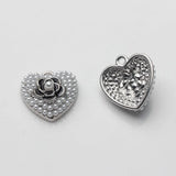 Heart Flower Charms for DIY Earrings Bracelets Jewelry Making