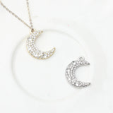 Zinc Alloy Moon Charms 6pcs/lot Zircon Inlaid DIY Earring Making
