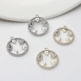 Moon Star Charms 6pcs Zinc Alloy DIY Earring Making Accessories