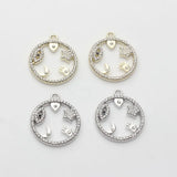 Moon Star Charms 6pcs Zinc Alloy DIY Earring Making Accessories