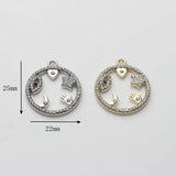 Moon Star Charms 6pcs Zinc Alloy DIY Earring Making Accessories