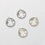 Moon Star Charms 6pcs Zinc Alloy DIY Earring Making Accessories