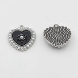 Zinc Alloy Rabbit Heart Flowers Pearl Pendant Charms 6pcs/lot