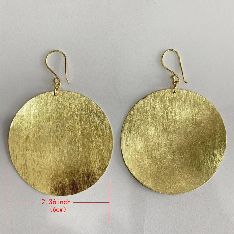 African Tribal Brass Earrings Bohemian Jewelry