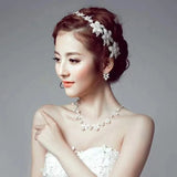 Beaded Flower Bridal Tiara Wedding Hair Accessories