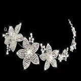Beaded Flower Bridal Tiara Wedding Hair Accessories