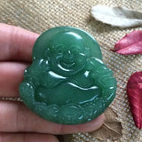Green Jade Stone Malay Buddha Pendant Chain