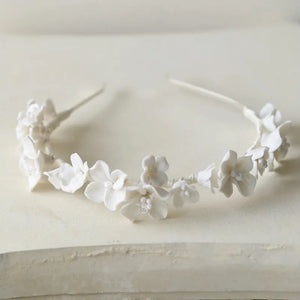Ceramic Flowers Hairband Crown Headband Wedding Hair Accessories