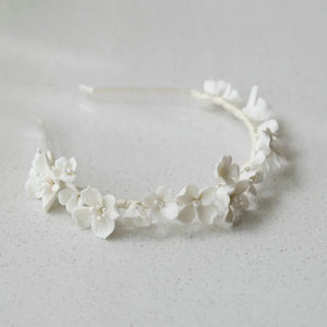 Ceramic Flowers Hairband Crown Headband Wedding Hair Accessories
