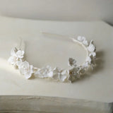 Ceramic Flowers Hairband Crown Headband Wedding Hair Accessories