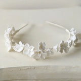 Ceramic Flowers Hairband Crown Headband Wedding Hair Accessories