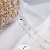 14K Zircon Chain DIY Bracelet Necklace Jewelry Loose Chain